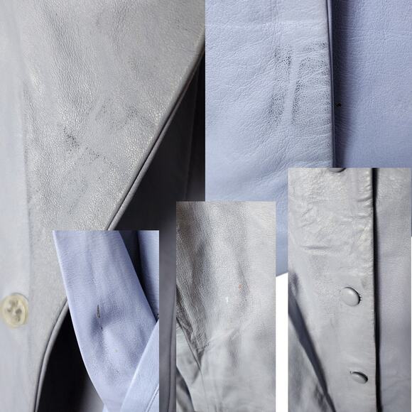 Blazer Coat Jacket From David 2 Leather Factory Periwinkle Color Size 12 / 46 - Picture 5 of 8